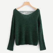 Romwe Ripped Solid Jumper