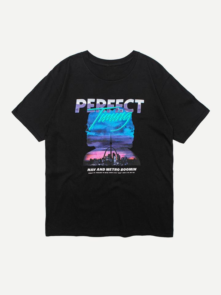 Romwe Men Perfect Timing Tee