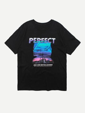 Romwe Men Perfect Timing Tee