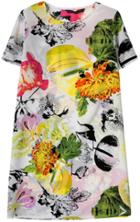 Romwe Chrysanthemum Print Short Sleeve Dress