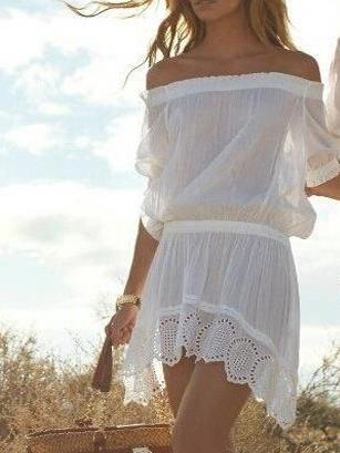 Romwe Off The Shoulder Hollow Out Dress