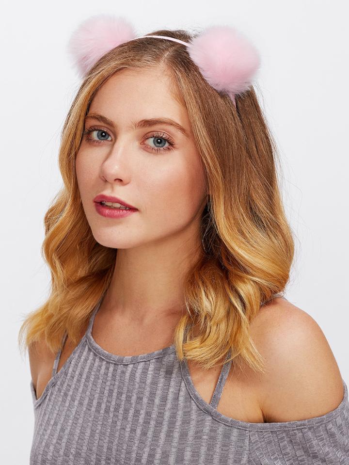 Romwe Pom Pom Ear Headband
