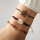 Romwe Shell & Starfish Bracelet Set 3pcs