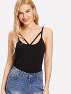 Romwe Strappy Neck Cami Top