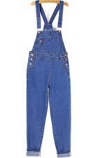 Romwe Straps Blue High Waist Overalls