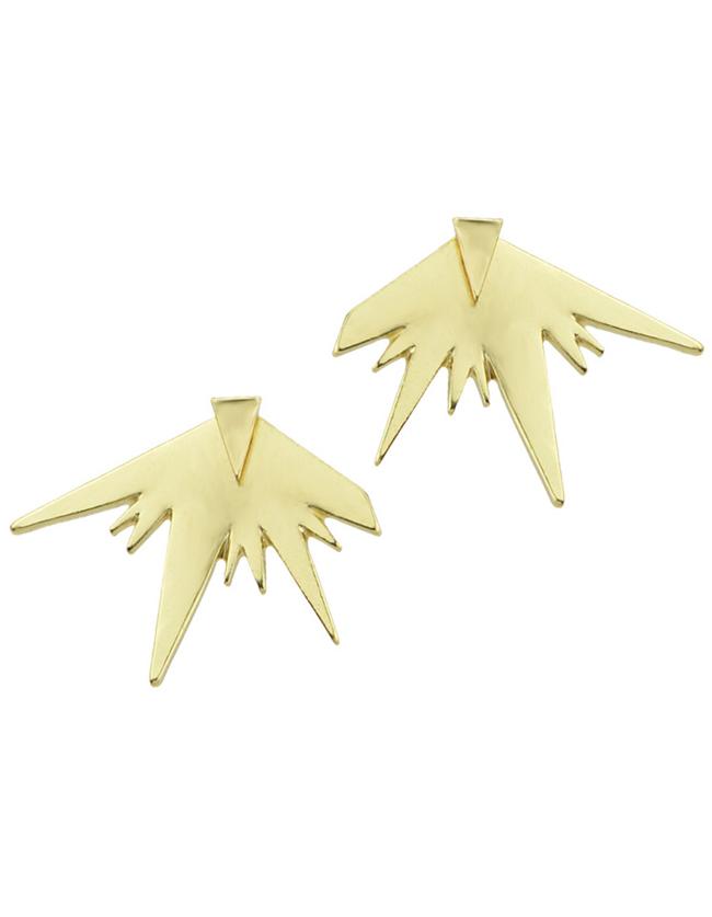 Romwe Gold Plated Small Stud Earrings