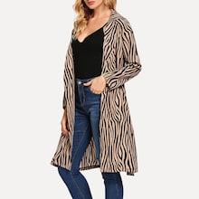 Romwe Zebra Pattern Coat