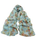 Romwe Blue Soft Long Scarf For Ladies