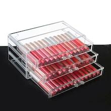 Romwe 3 Layer Clear Lipstick Storage Box