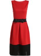 Romwe Color-block With Bow Sun Dress