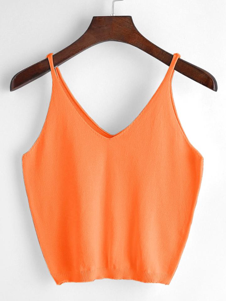 Romwe Double V Neckline Cami Top