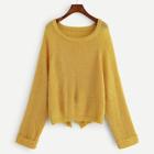 Romwe Solid Raglan Sleeve Jumper