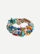 Romwe Multilayer Colored Beads Vintage Bracelet