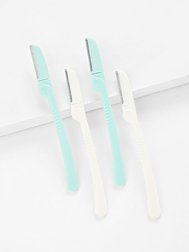 Romwe Two Tone Eyebrow Knife Set 4pcs