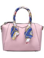 Romwe Pink Zipper Pu Cross Body Bag
