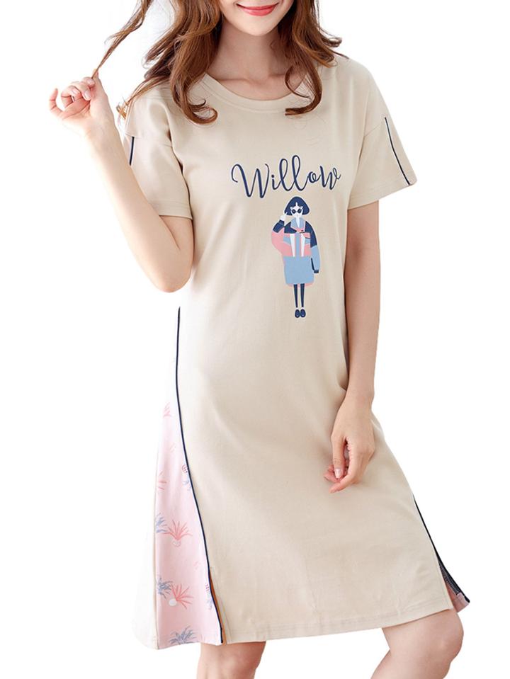 Romwe Figure Print Night Dress
