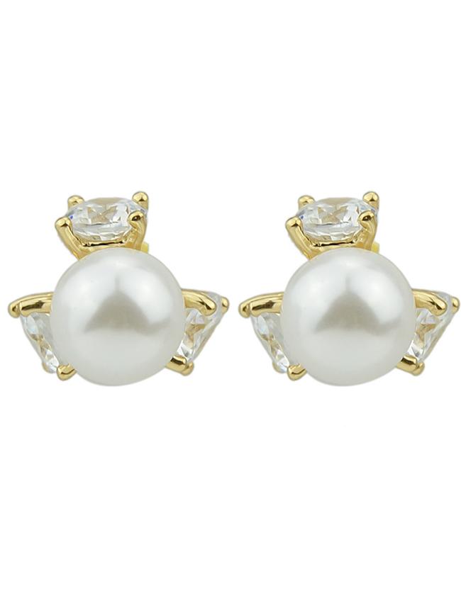 Romwe New Coming Fake Women Latest Design Of Pearl Earrings