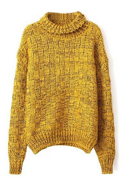 Romwe Unicolor Polo Neck Raglan Jumper