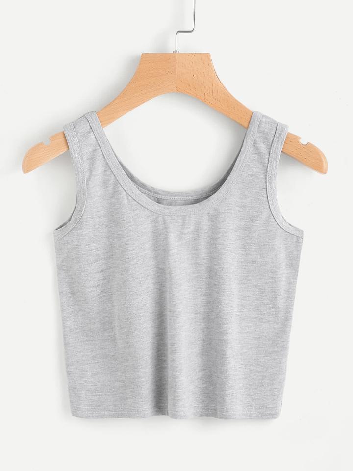 Romwe Slub Basic Tank Top