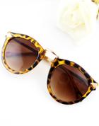 Romwe Yellow Lenses Leopard Sunglasses