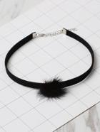 Romwe Pom Pom Decorated Choker