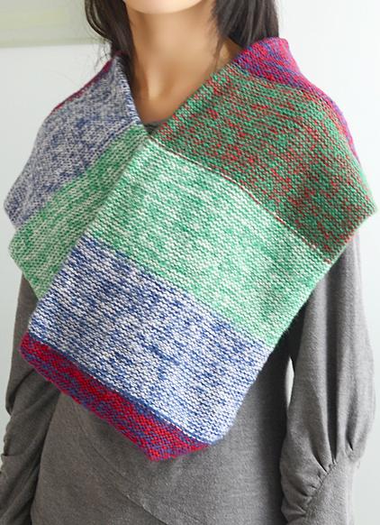 Romwe Color Block Casual Green Scarf