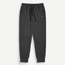 Romwe Guys Letter Patched Drawstring Waist Sweatpants
