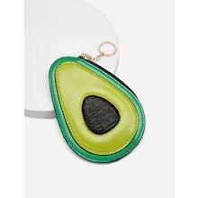 Romwe Avocado Shaped Zipper Clutch Bag
