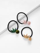 Romwe Maple Leaves  Decorated Hair Tie 3pcs