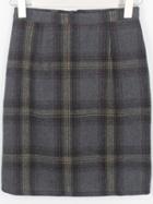 Romwe Plaid Skinny Grey Skirt