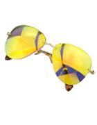 Romwe Yellow Pilot Women Sunglasses