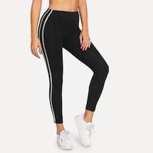 Romwe Varsity Striped Skinny Leggings