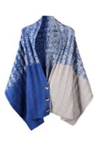 Romwe Two-way-use Color Block Scarf