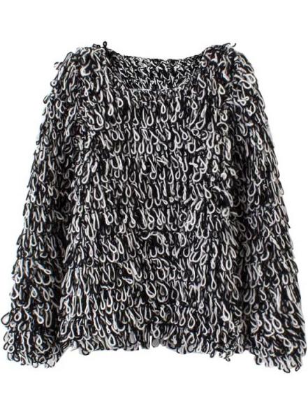 Romwe Finge Long Sleeve Sweater
