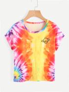 Romwe Water Color Planet Print Tee
