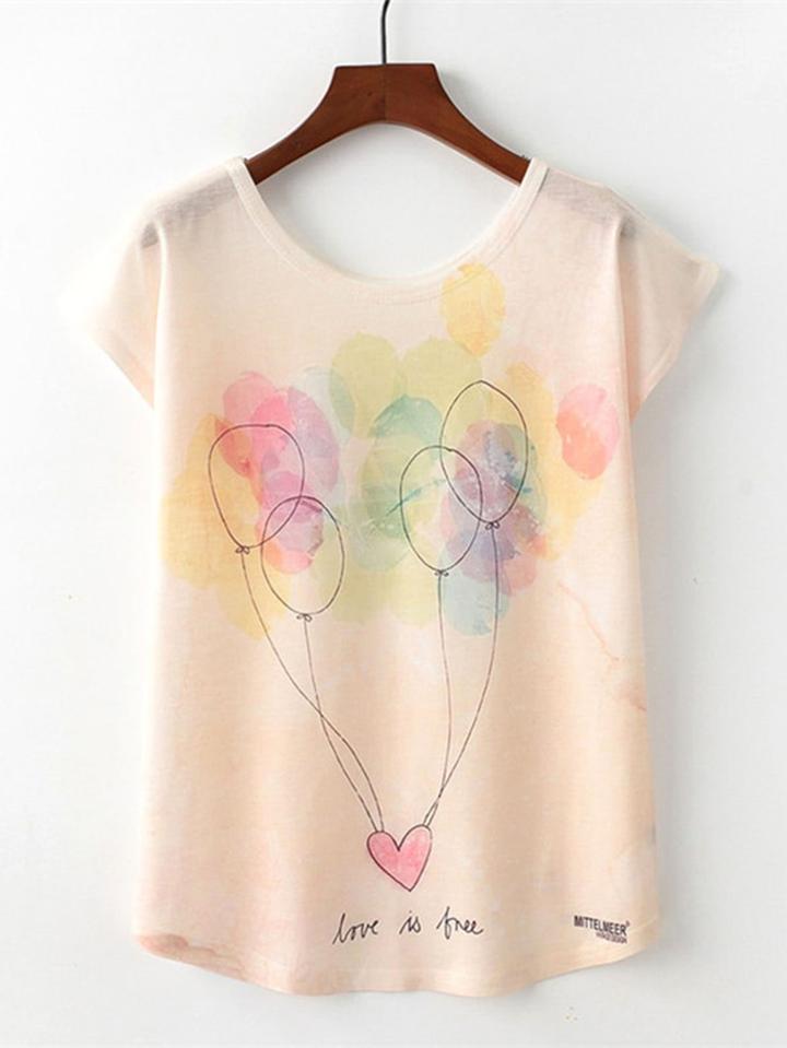 Romwe Balloon Print Tee