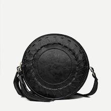 Romwe Braided Detail Tassel Decor Bag