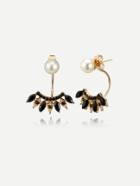 Romwe Faux Pearl & Swing Stud Earrings