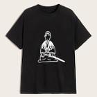 Romwe Guys Samurai Print Tee