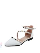 Romwe Studded Decorated Strappy Pu Sandals