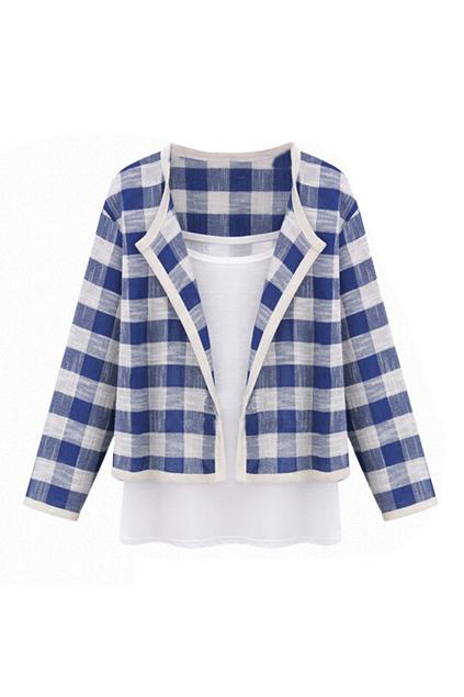 Romwe Check Print Casual Two-piece Suits