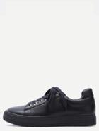 Romwe Black Breathable Rubber Sole Low Top Sneakers