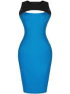 Romwe Contrast Cut Out Tight Dress
