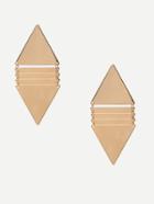 Romwe Golden Multi-layered Triangle Earrings