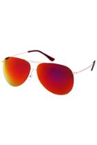 Romwe Colored Mirrored Lenses Visor Sunglasses