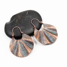 Romwe Textured Disc Hoop Earrings