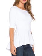 Romwe Scoop Neck Half Sleeve White T-shirt