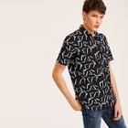 Romwe Guys Allover Cigarette Print Shirt