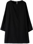 Romwe Long Sleeve Casual Loose Black Dress