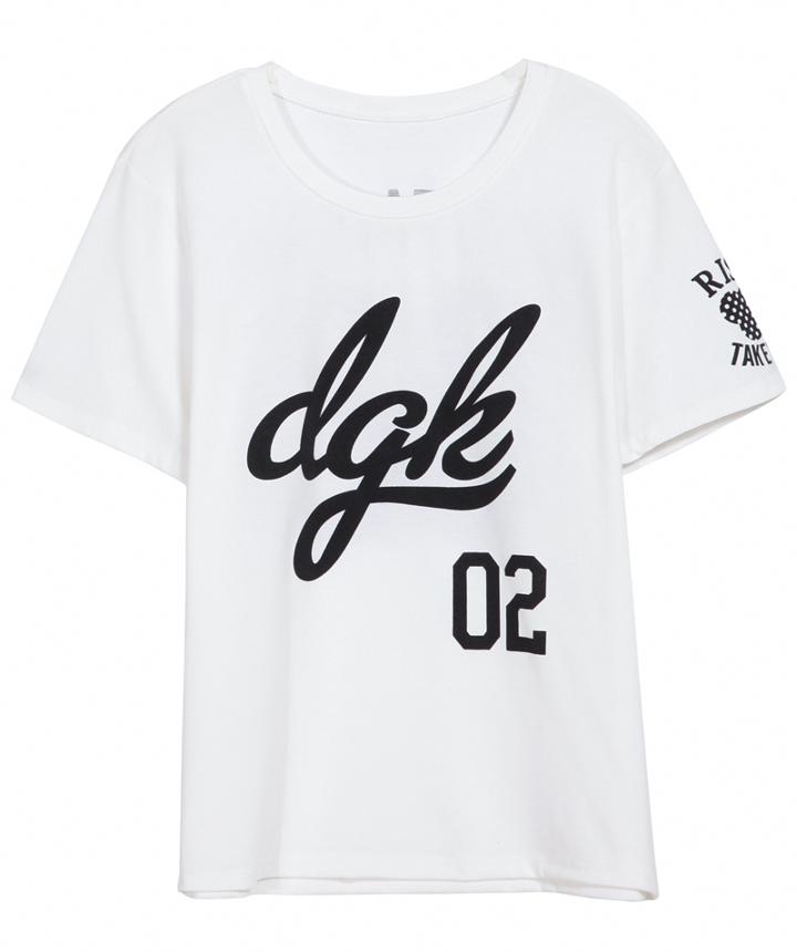 Romwe Round Neck Letters 02 Print White T-shirt